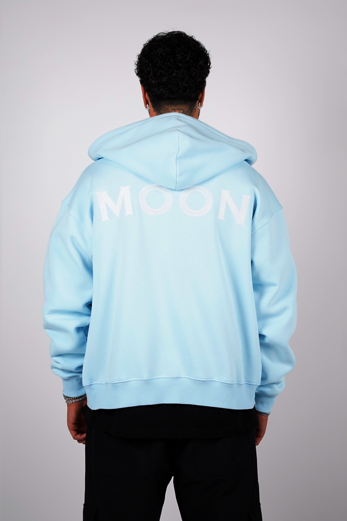 Moon Zip-Hoodie "Sky Blue"